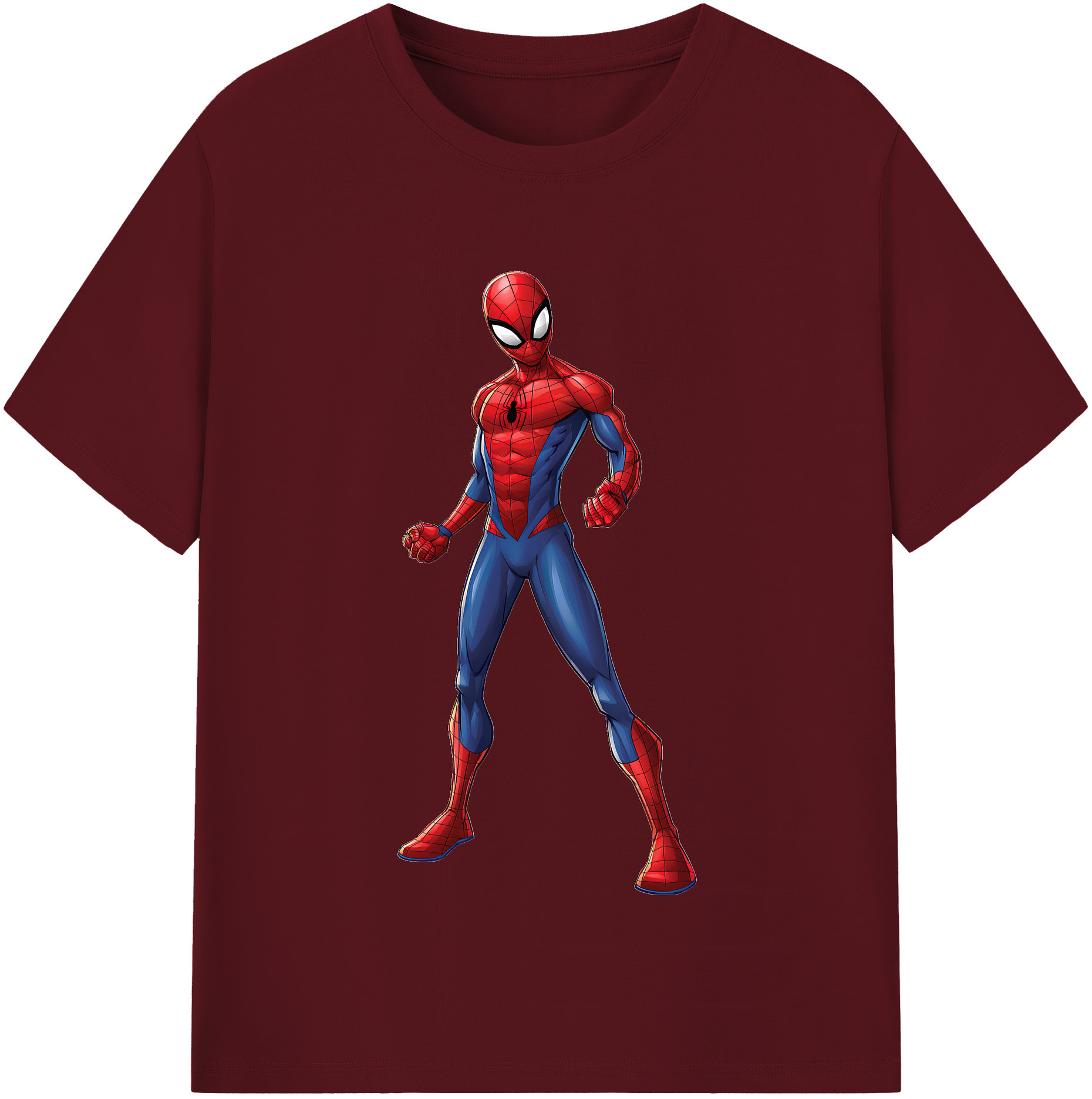 （画像用） Spider Man スパイダーマン 綿100％半袖Tシャツ（フロントプリント）